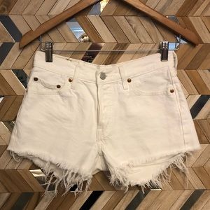 White Levi’s Denim Shorts